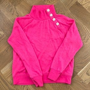 J Crew side button pink pullover sweatshirt size XS